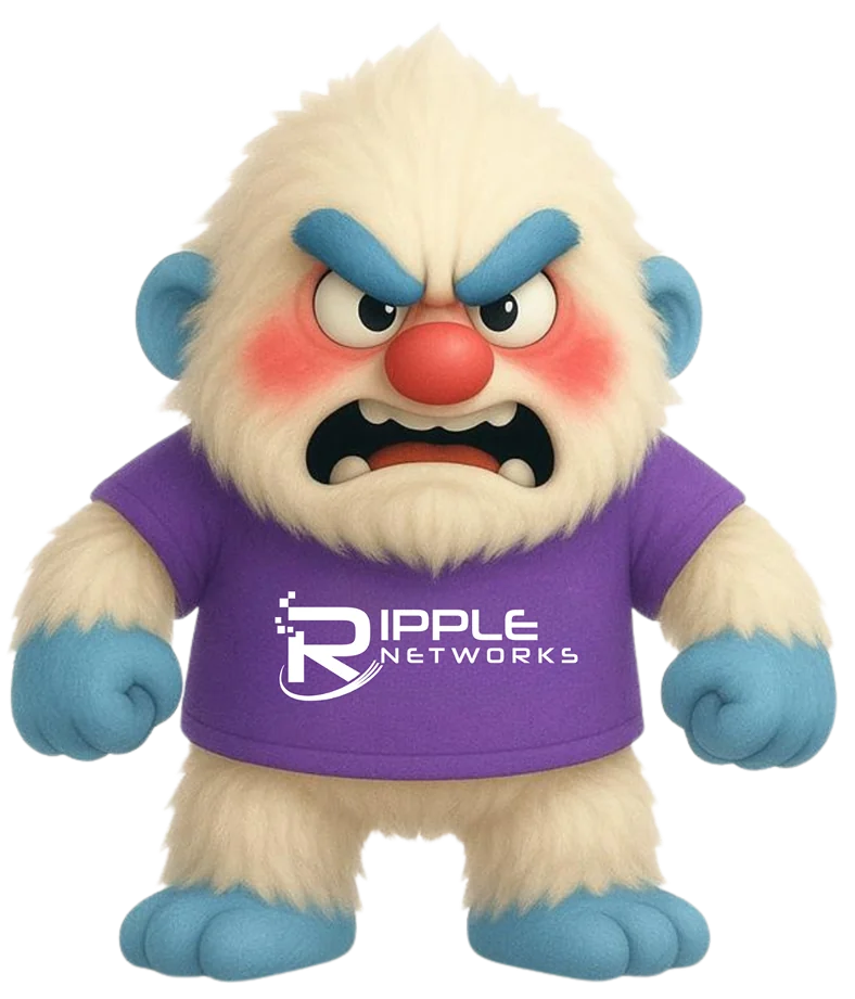 Frustrated internet customer mascot